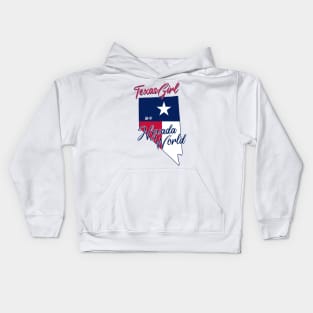 Texas Girl In A Nevada World Kids Hoodie